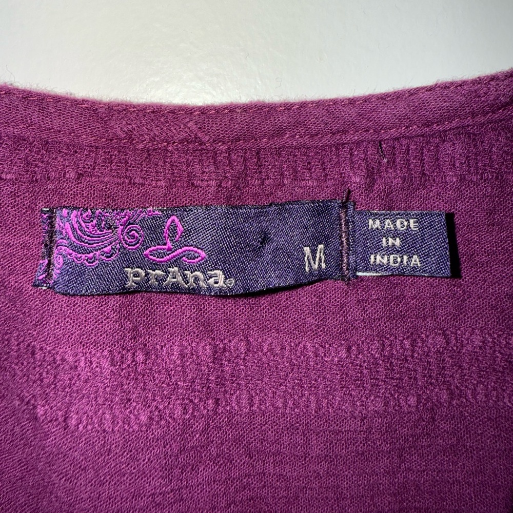 Prana Deep Purple Sleeveless Blouse Size Medium EUC - Picture 2 of 6